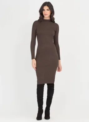 High And Mighty Rib Knit Midi Dress