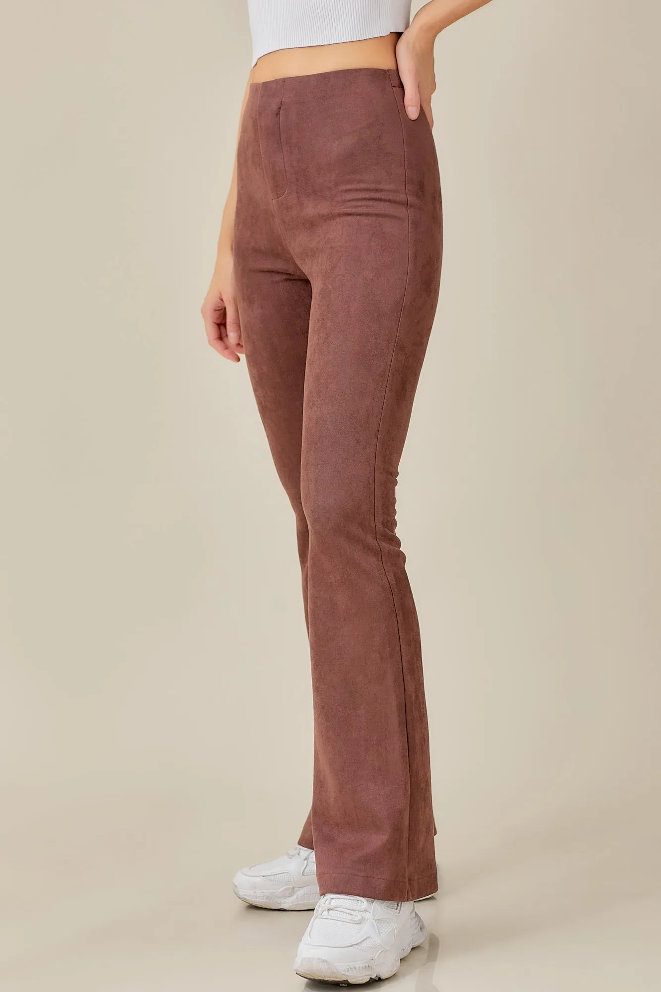 High Waist Suede Pants