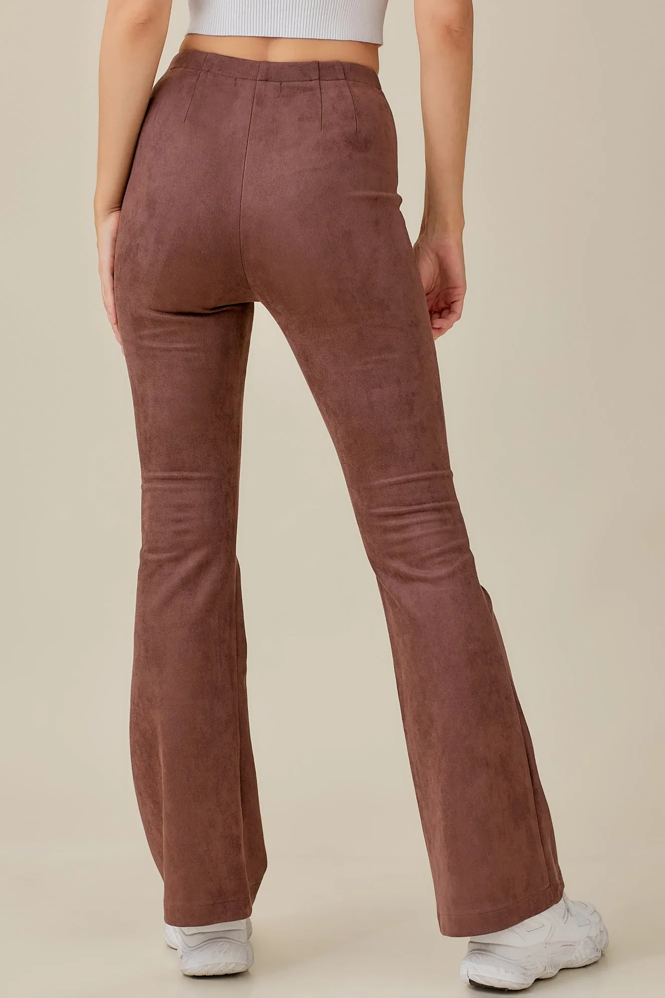 High Waist Suede Pants