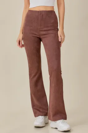 High Waist Suede Pants