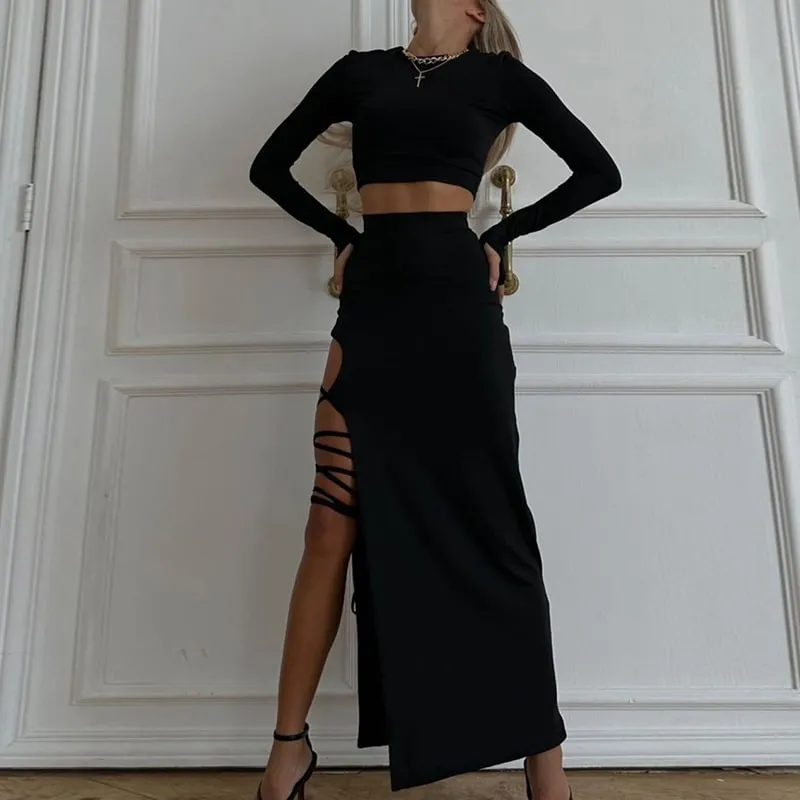 Hitwoman Tie Skirt and Top Set