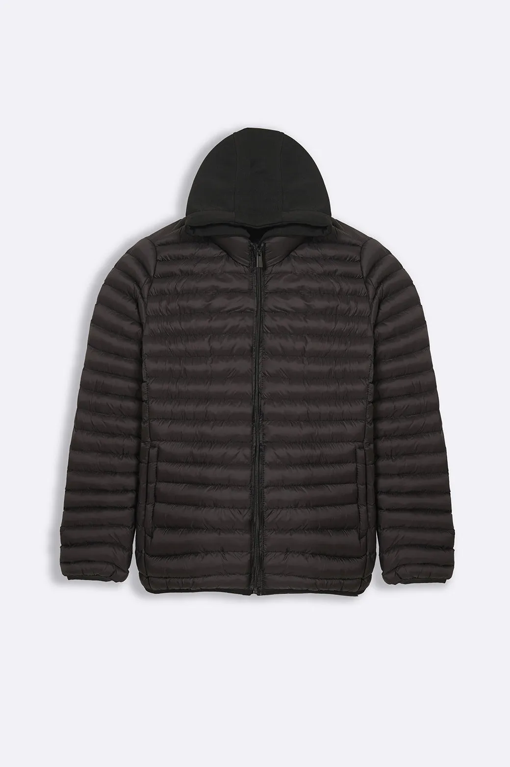 HOODED DOUBLE ZIP PUFFER