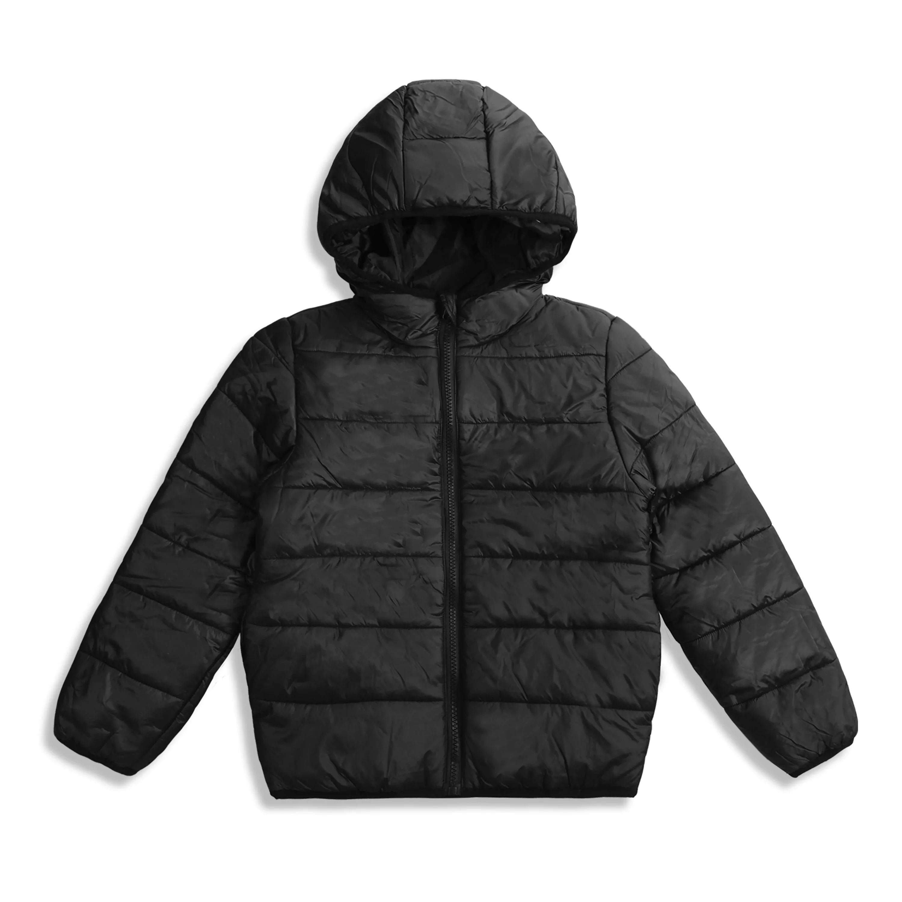 IKALI Kids Winter Coats, Boys Light Weight Puffer Jacket Black (3-12Y)