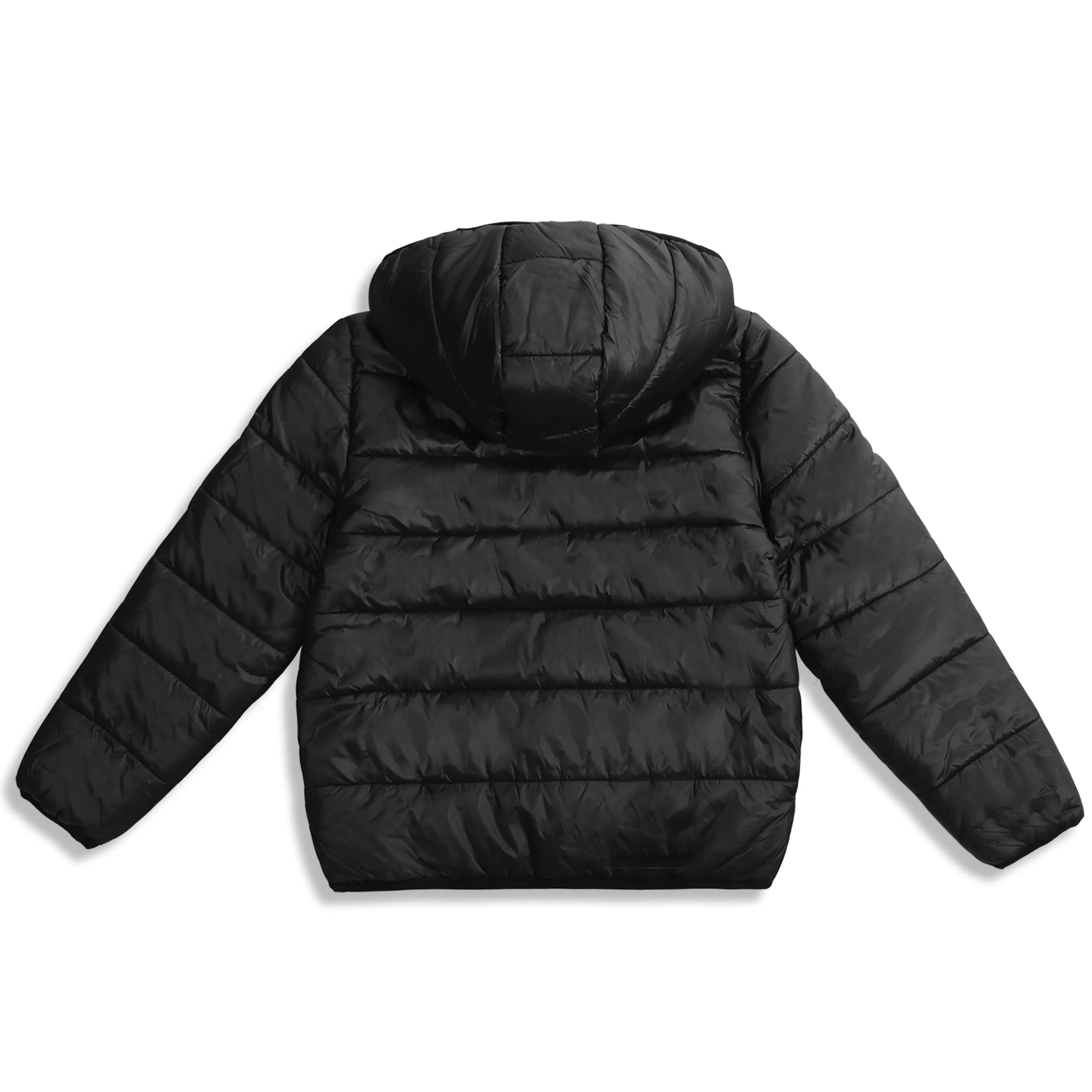 IKALI Kids Winter Coats, Boys Light Weight Puffer Jacket Black (3-12Y)