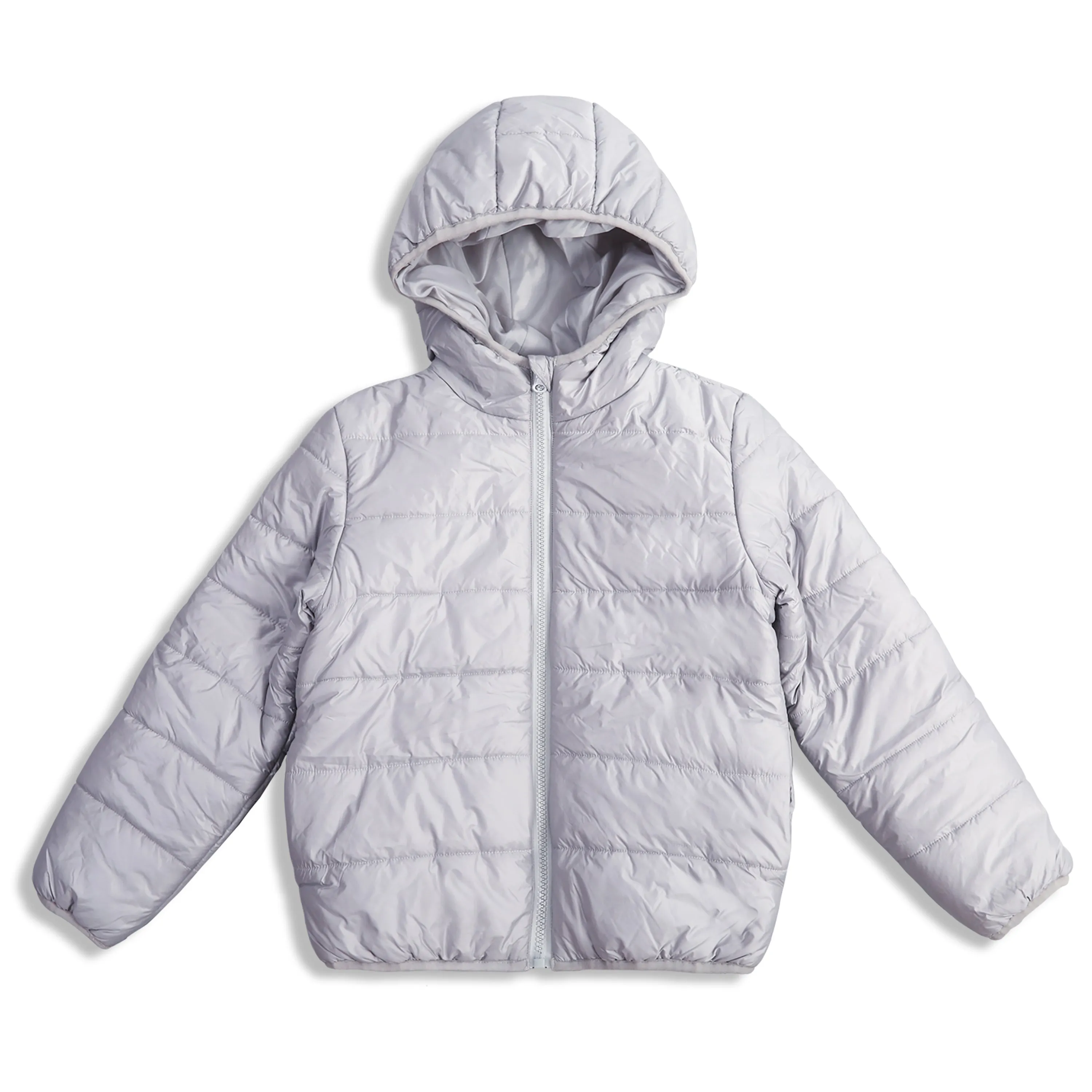 IKALI Kids Winter Coats, Boys Light Weight Puffer Jacket Grey (3-12Y)