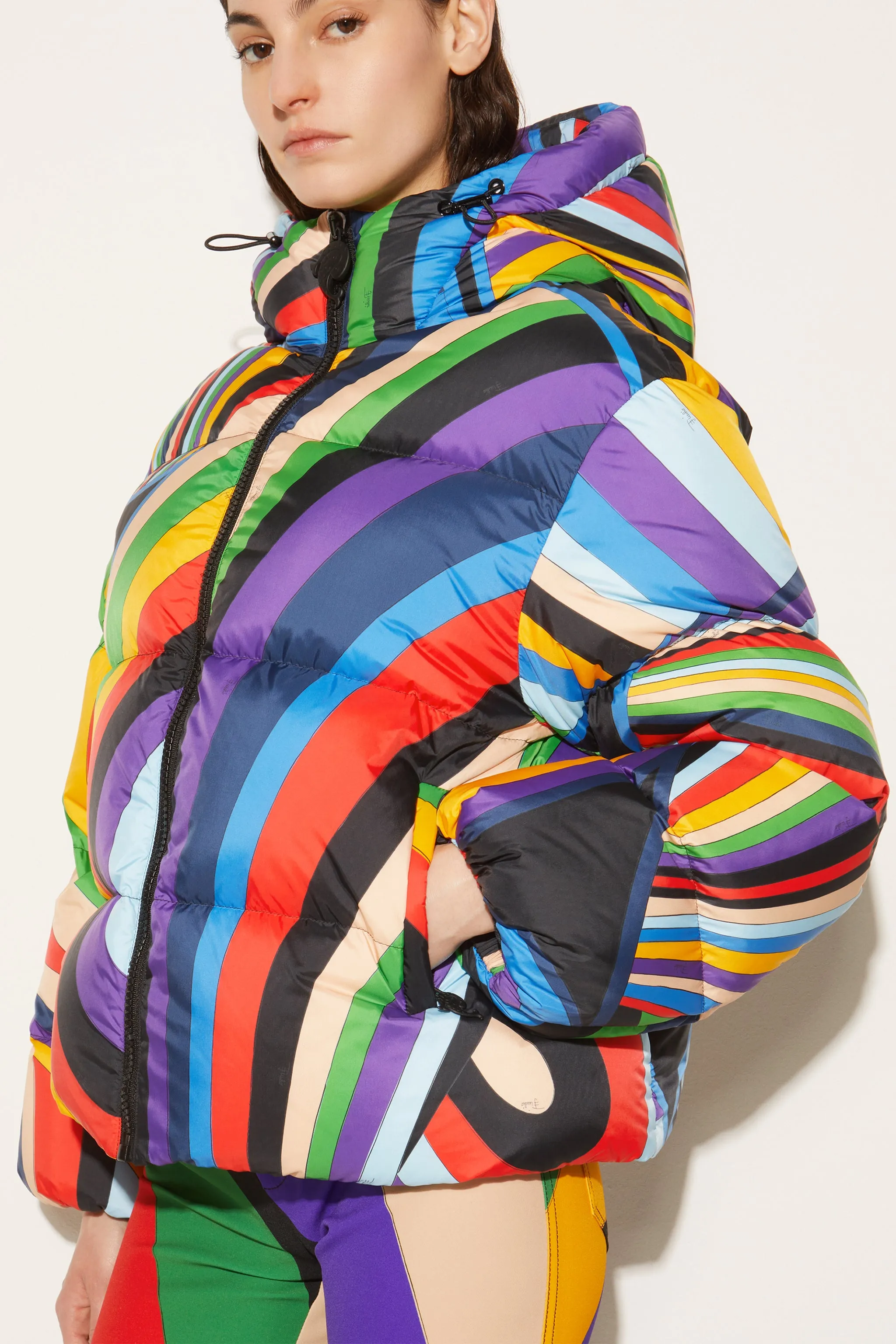 Iride-Print Padded Jacket