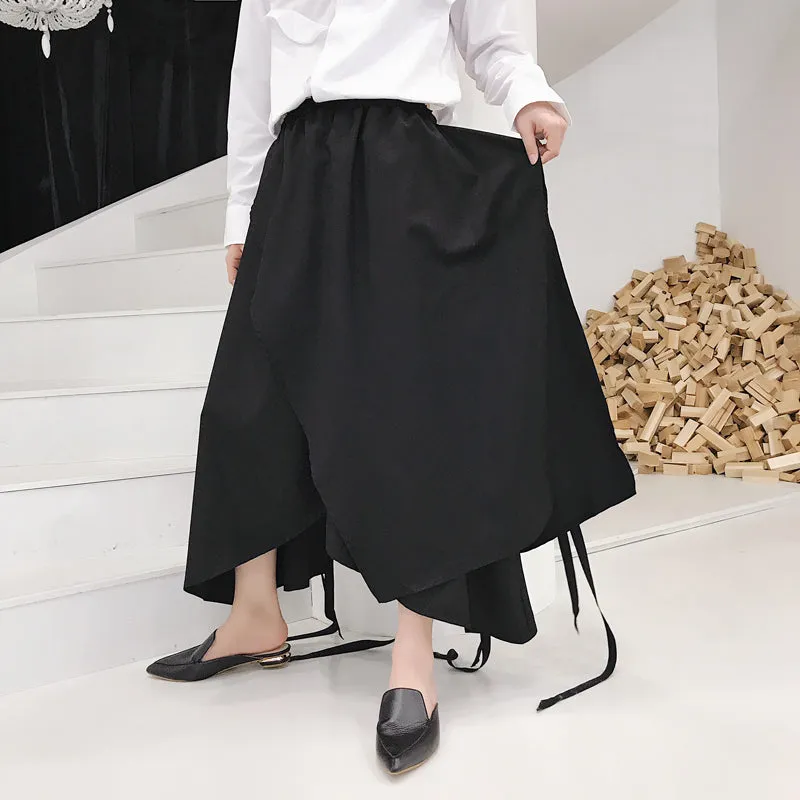 Irregular Design Loose Punk Hip Hop Men Skirt Pants