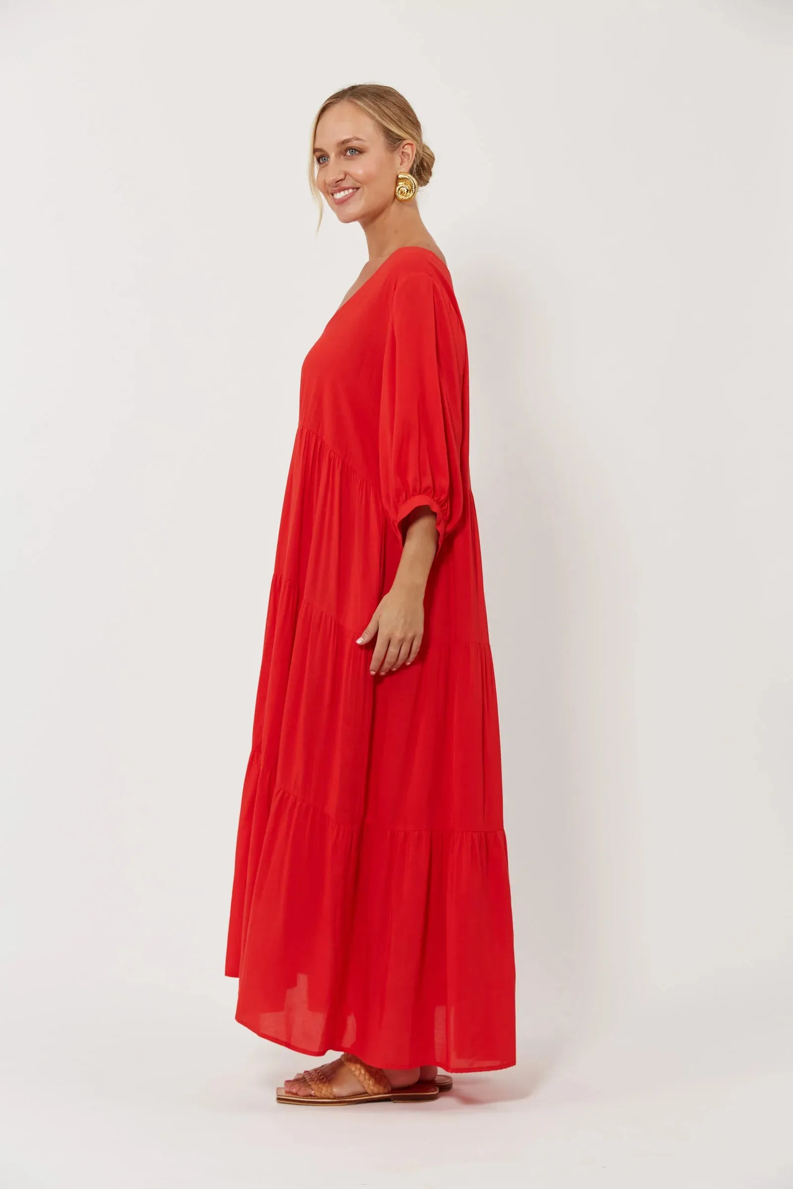 Isola Tiered Maxi Dress - Negroni