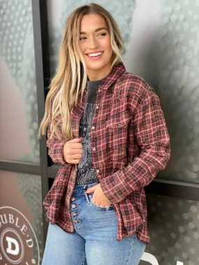 Ivy Jane 'William' Plaid Snap Button Up Top