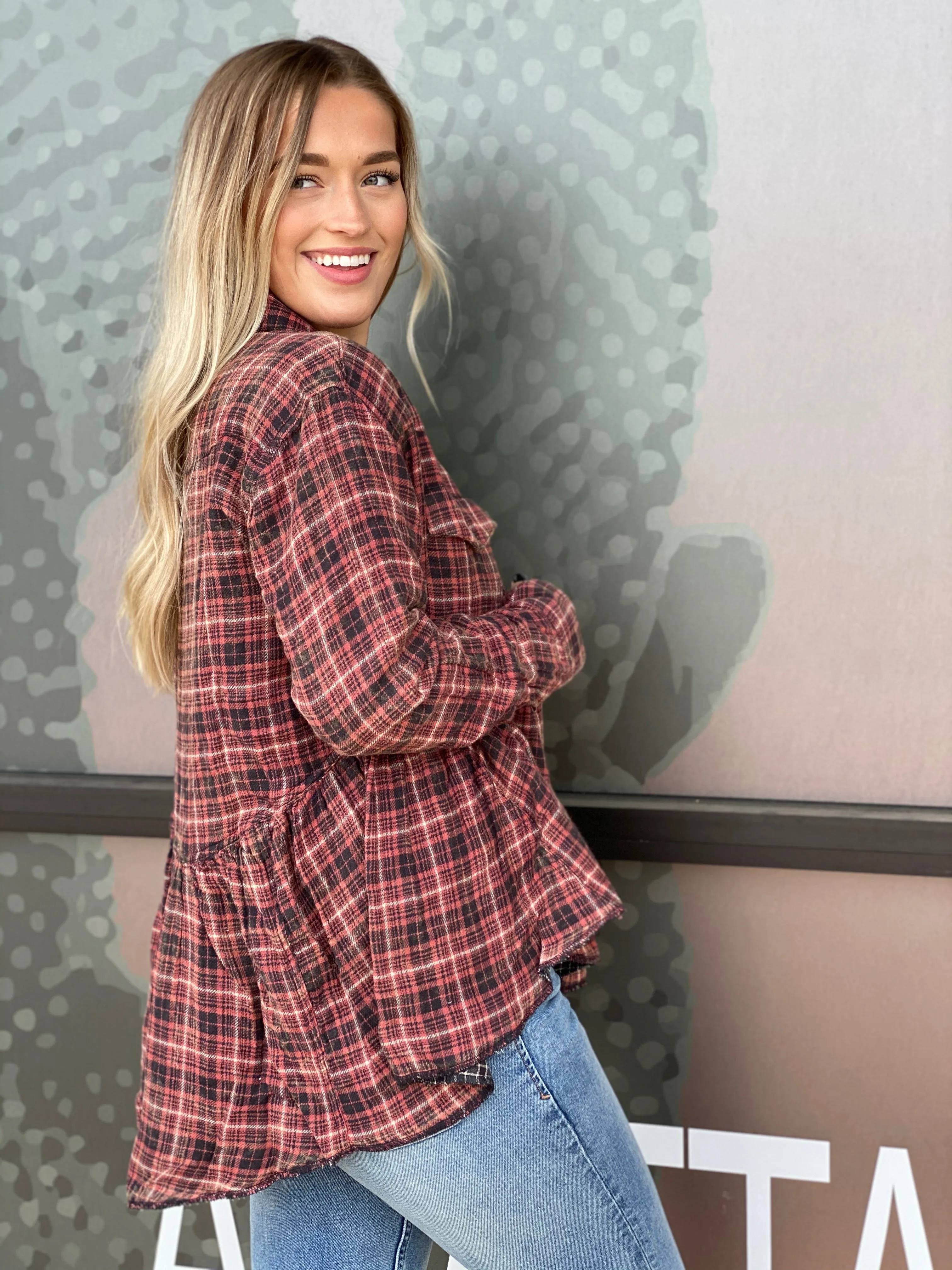 Ivy Jane 'William' Plaid Snap Button Up Top