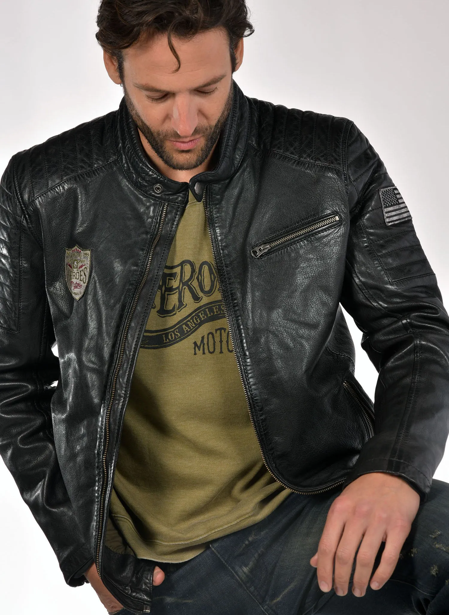 Jacket Leather “Race Pilot” BLK