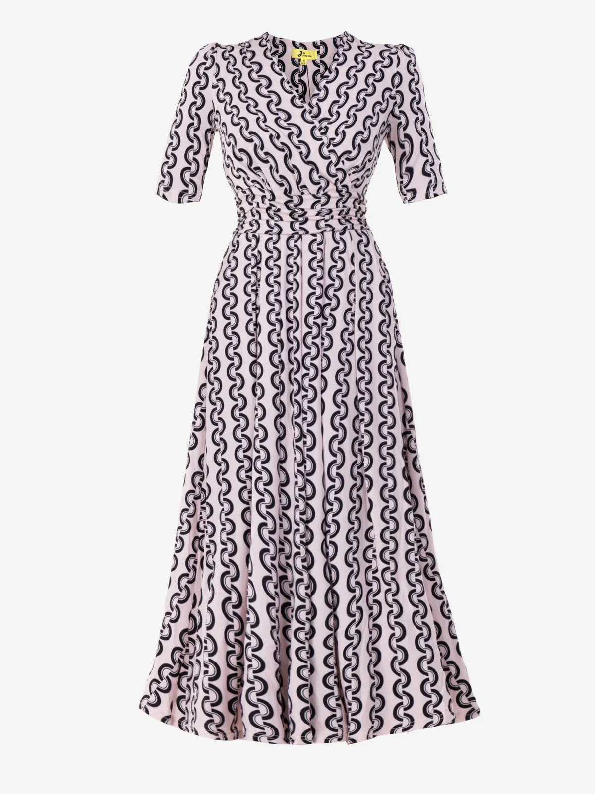 Jolie Moi Molly Geo Print Maxi Dress, Pink Geo