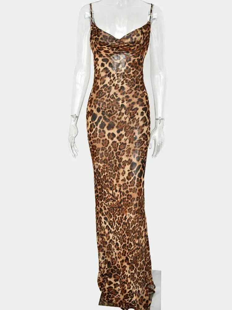 Julissa Mo Leopard Print V-Neck Bodycon Dress: Summer Partywear Statement