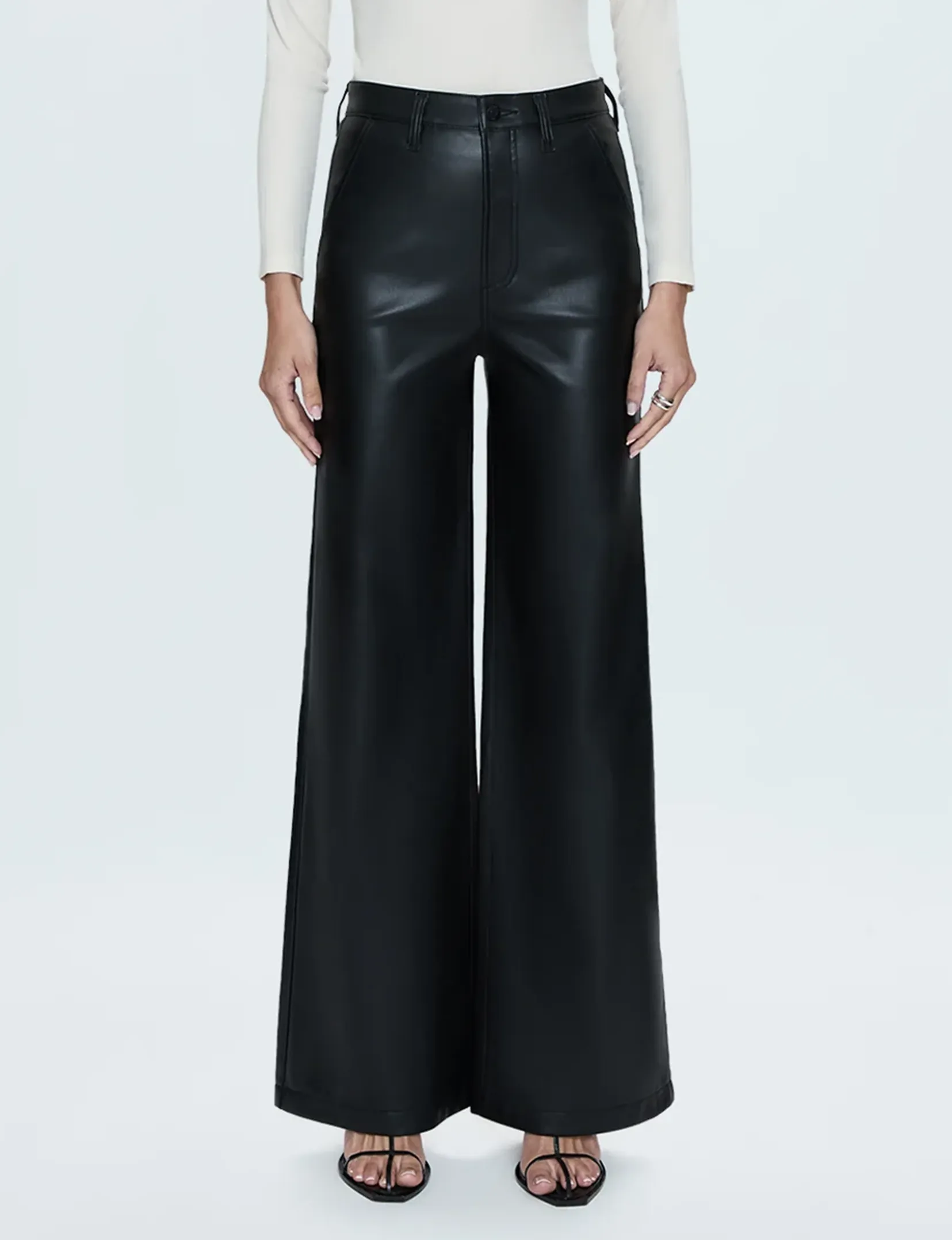 Lana Wide Leg Trouser, Slate Black