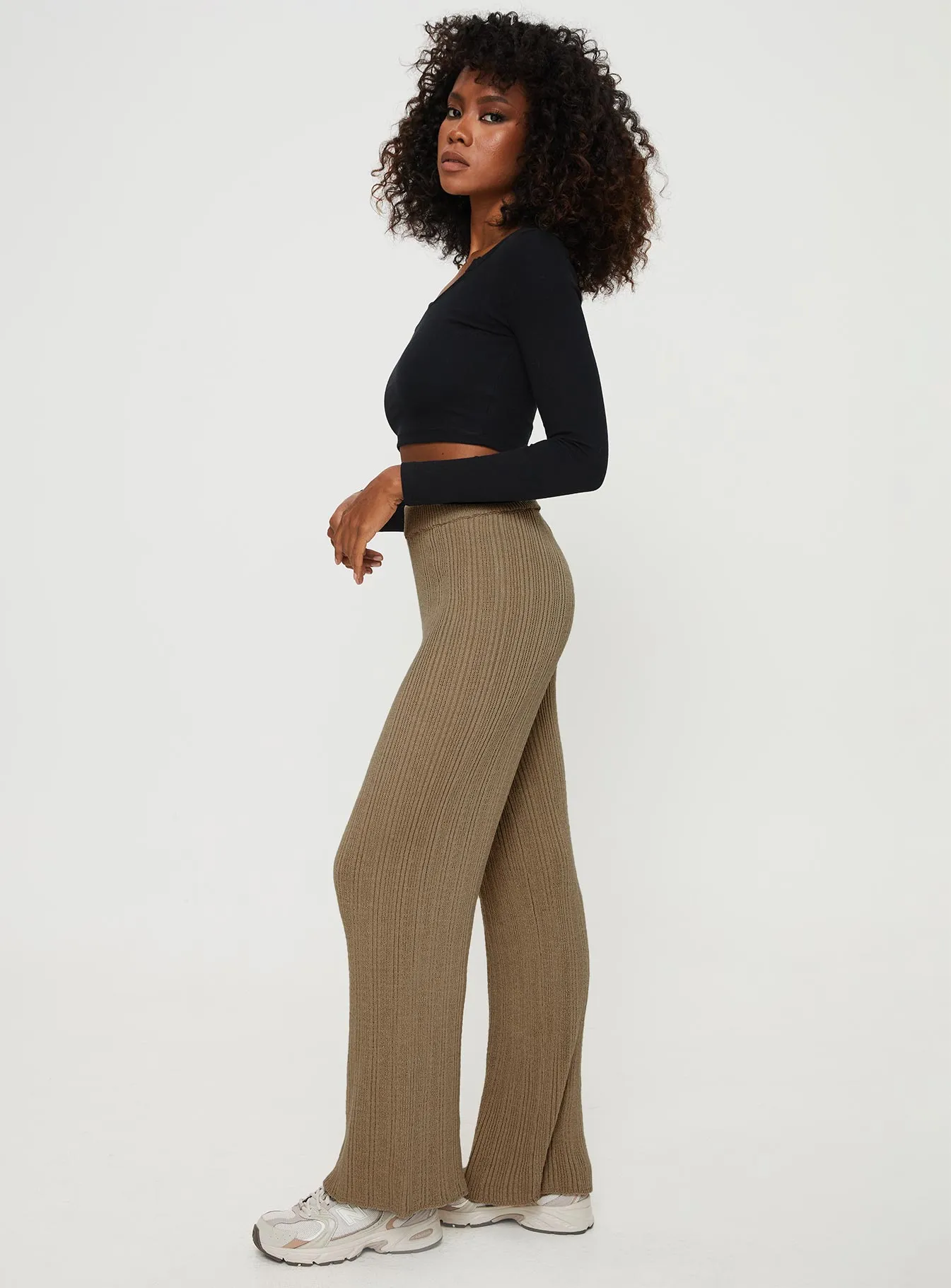 Lexie Knit Pants Beige Marle