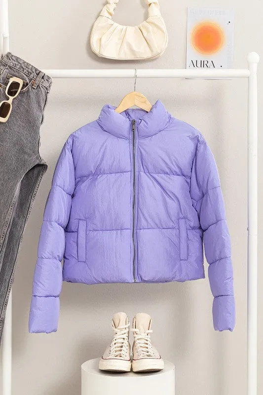 Light Purple Trend Taker Puffer Jacket