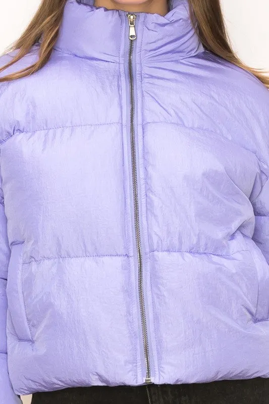 Light Purple Trend Taker Puffer Jacket