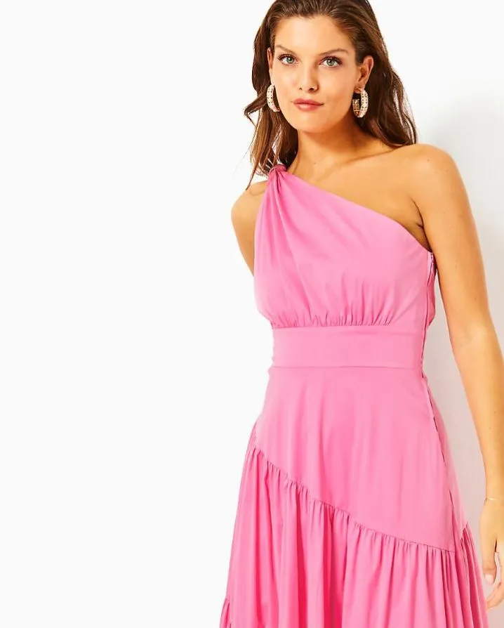 LUCILYN ONE SHOULDER MAXI DRESS