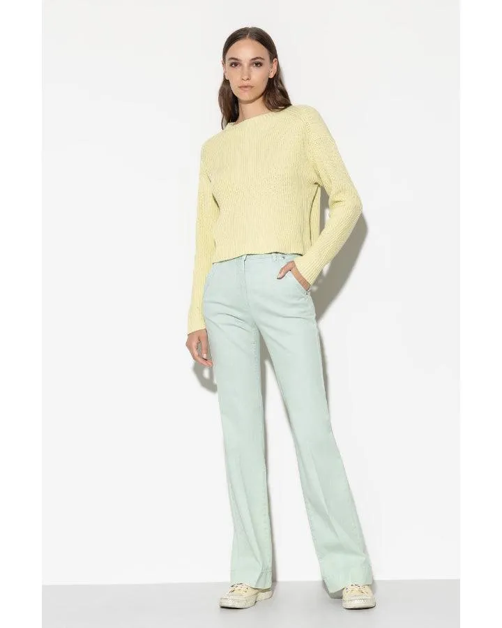 Luisa Cerano Green Boot Cut Jeans