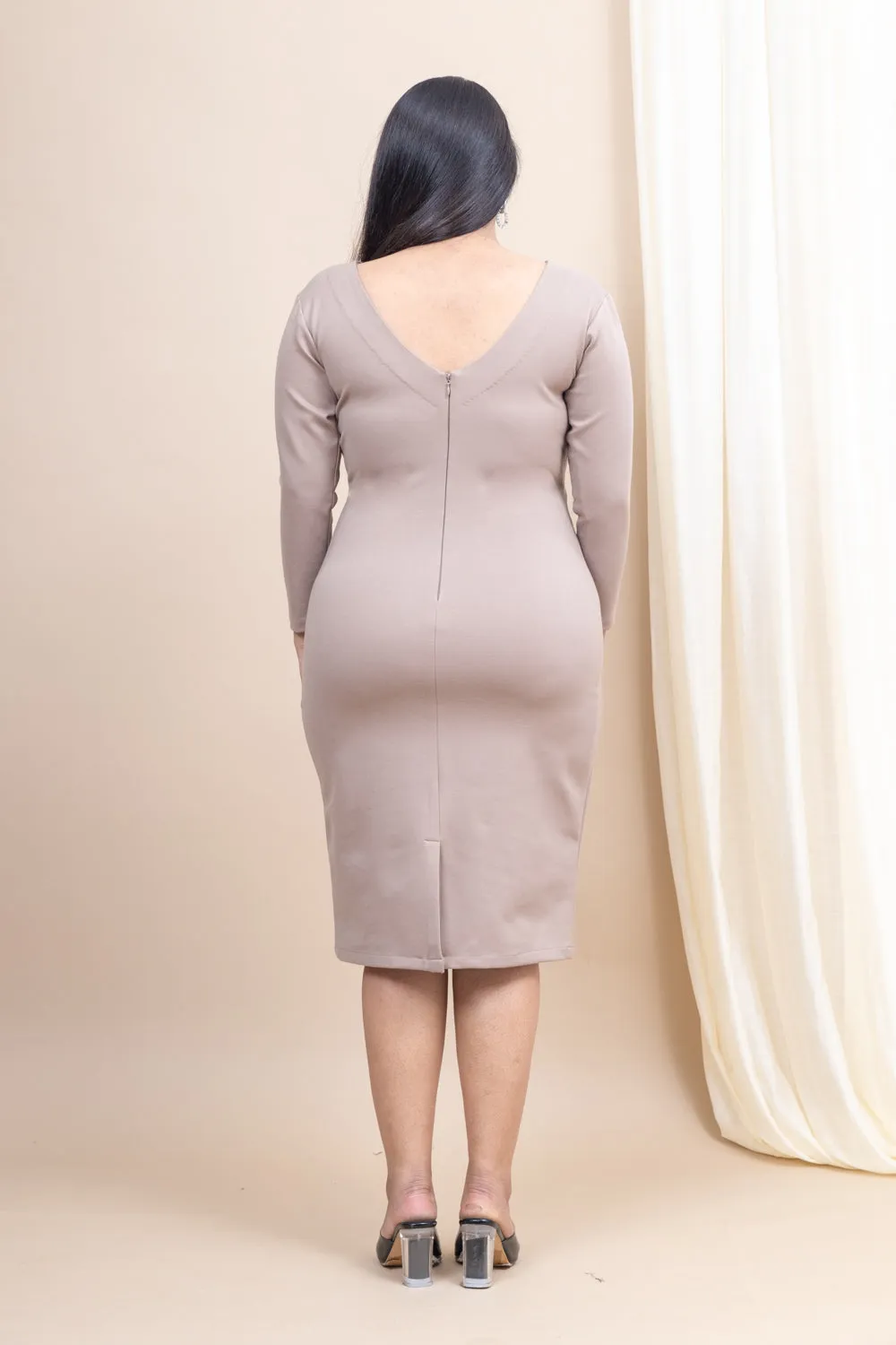 Lunarbeam V-Neck bodycon dress