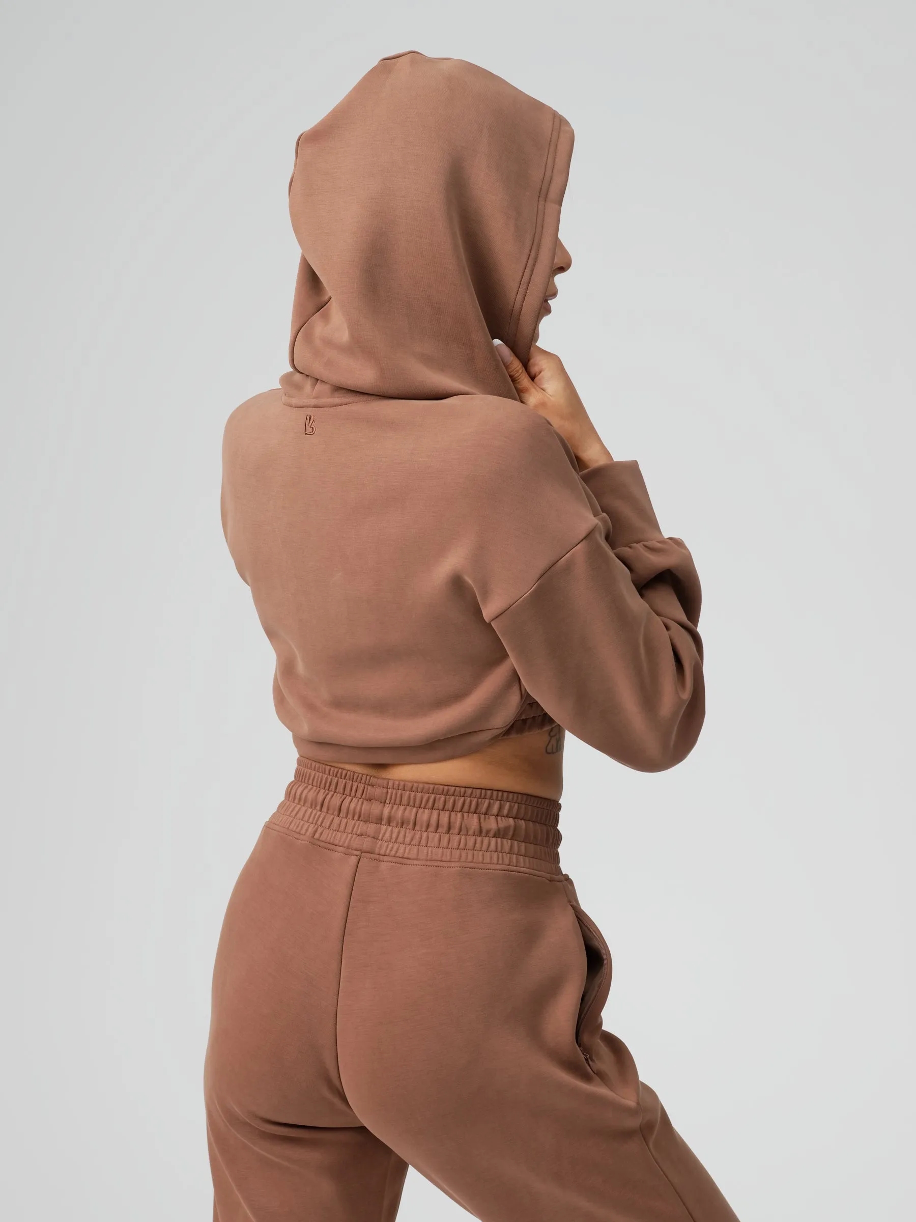 Luxe Bolero Hoodie - Cocoa