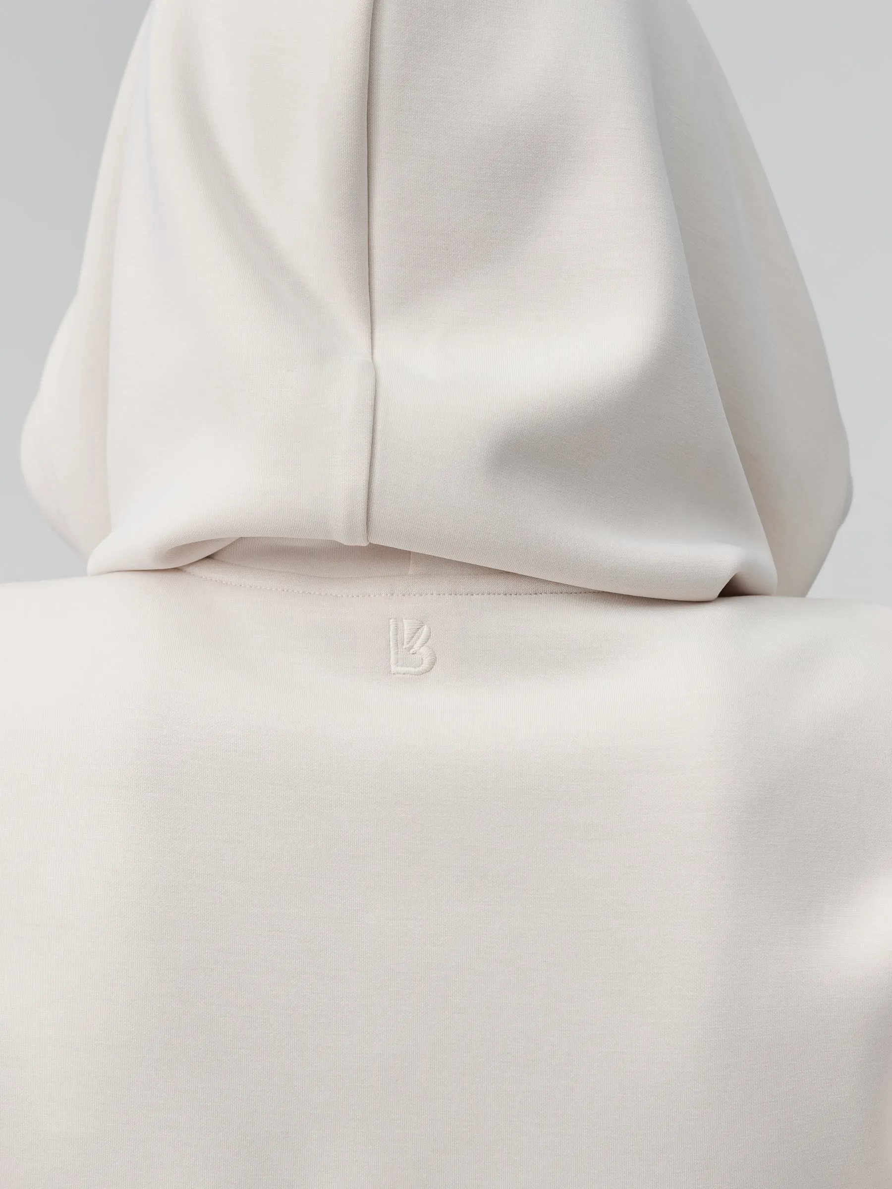 Luxe Bolero Hoodie - Eggshell