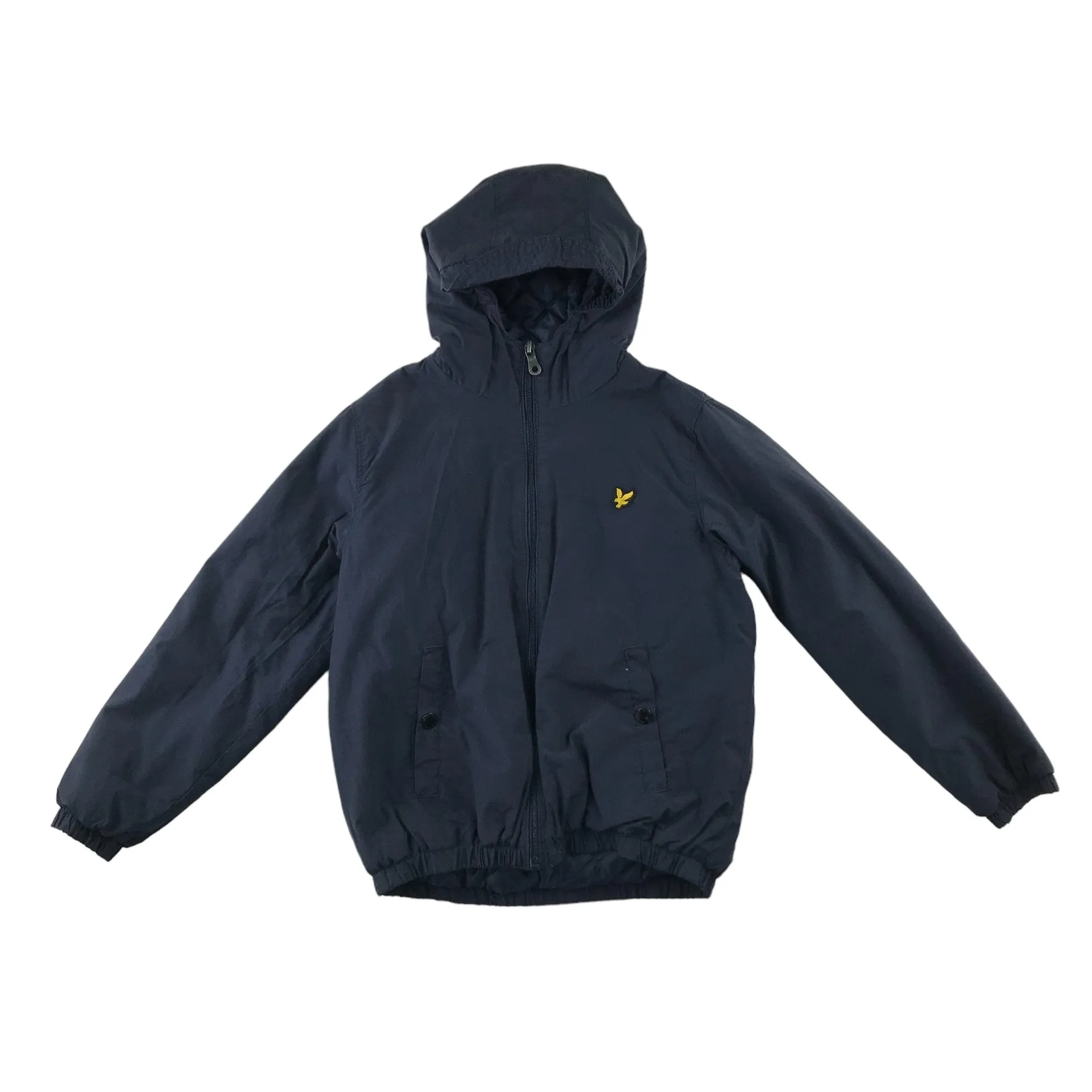 Lyle & Scott light jacket 8-9 years navy blue light puffer bomber with hood