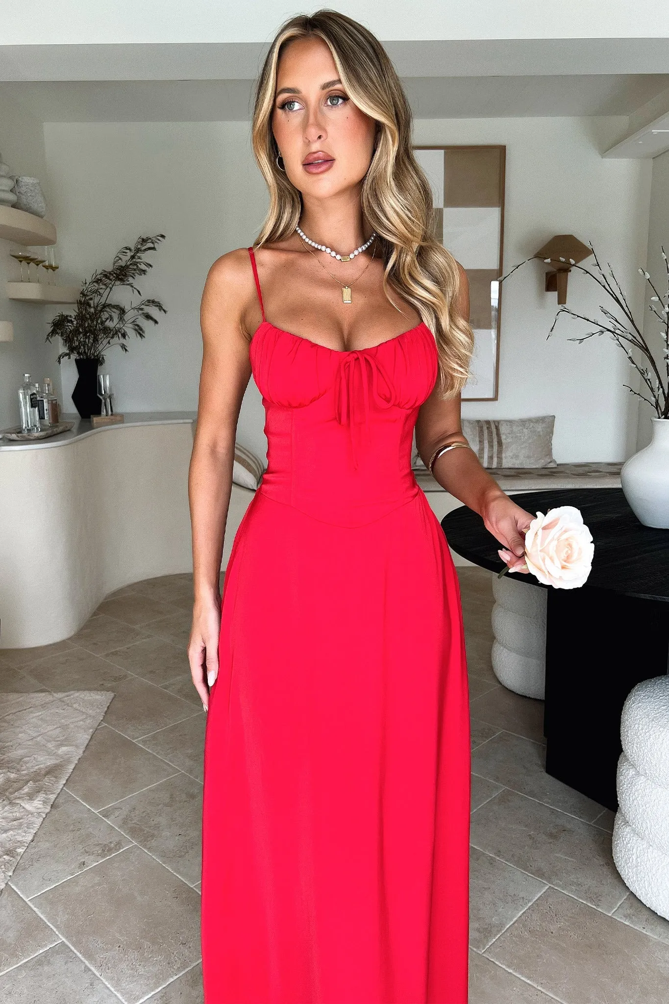 Magdalena Maxi Dress - Red