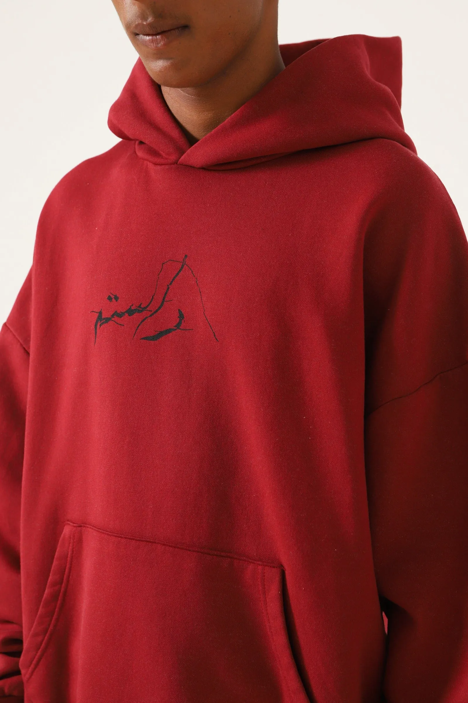 MAROON LOGO HOODIE