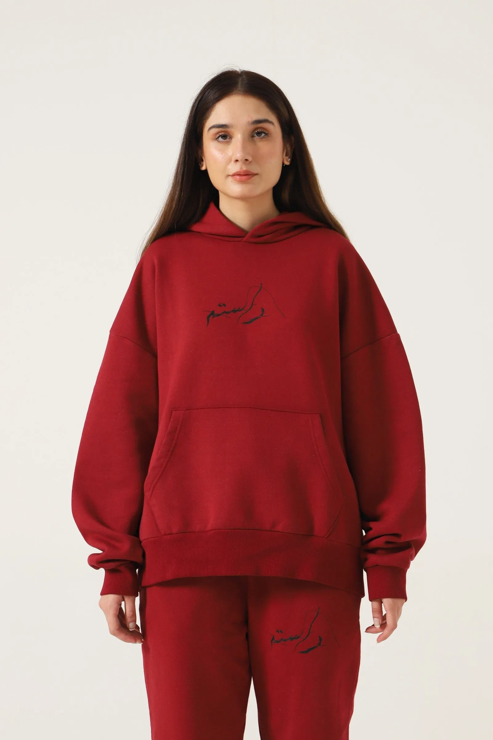 MAROON LOGO HOODIE