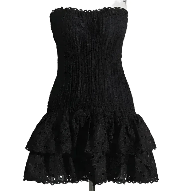 Megan Strapless Ruffle Mini Dress