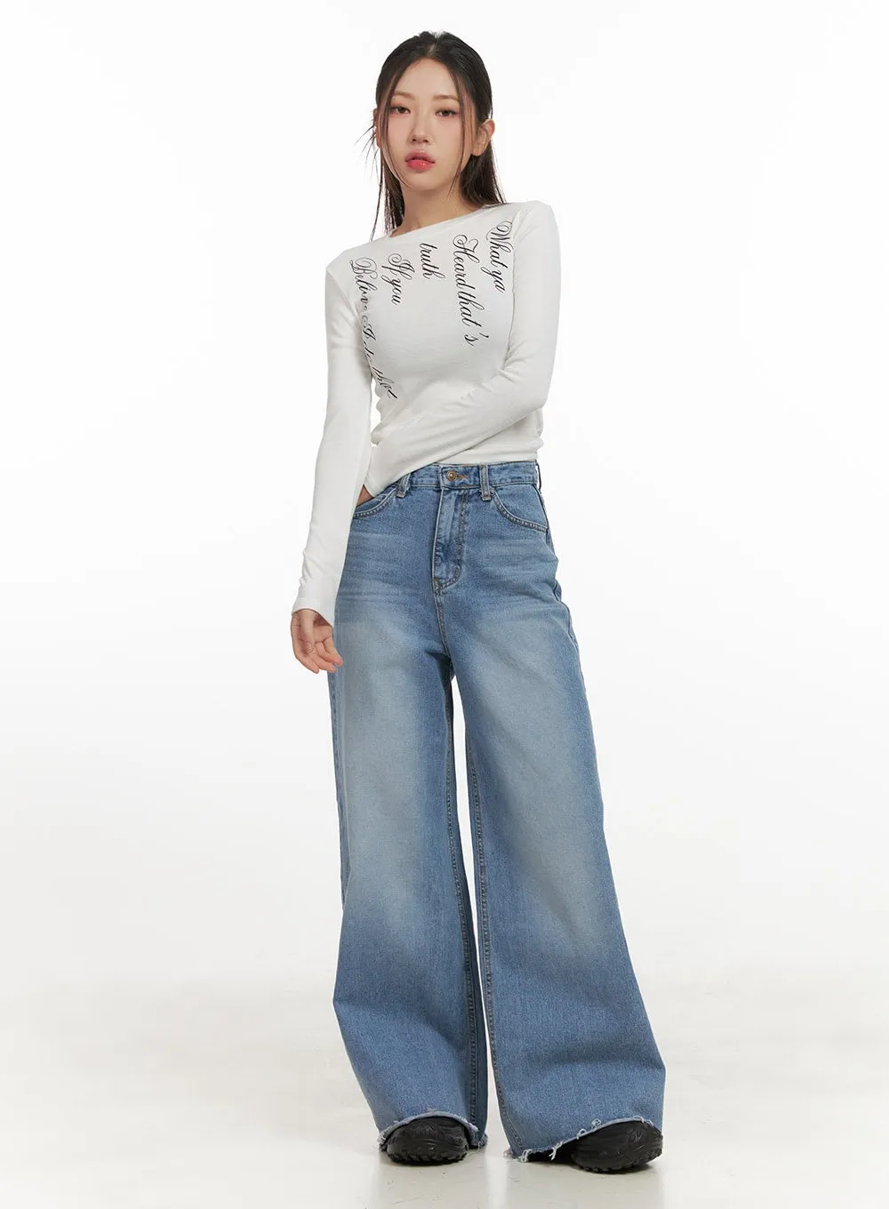 Melody Chic Flare Wide Leg Jeans CN428