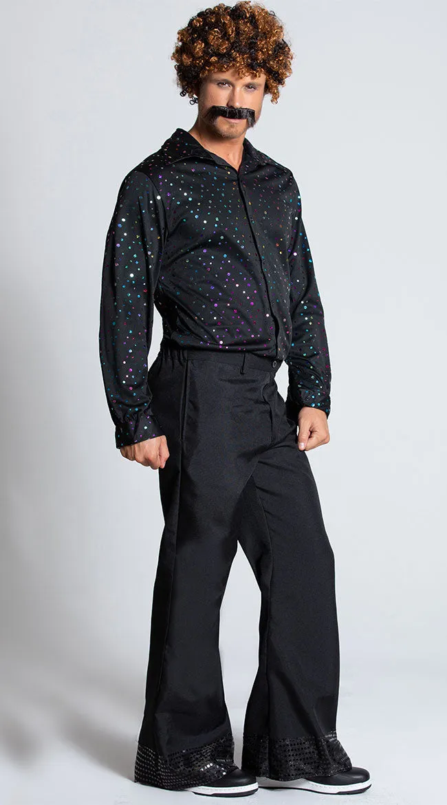 Men's Disco Pants with Sparkling Cuffs