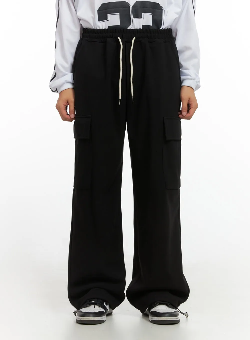 Men's String Cargo Wide Fit Pants IO420