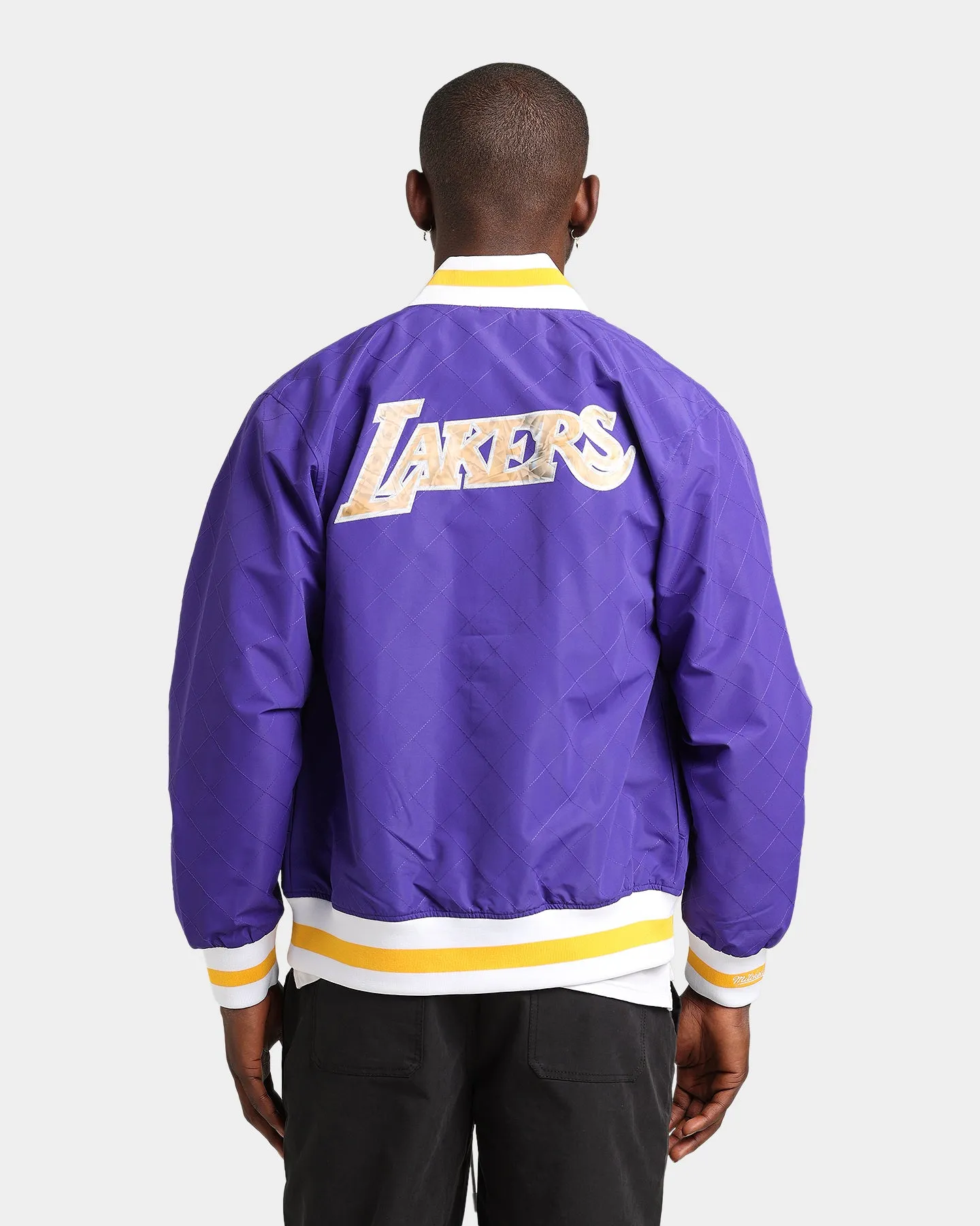 Mitchell & Ness Los Angeles Lakers 75th Anniversary Warm Up Jacket Purple