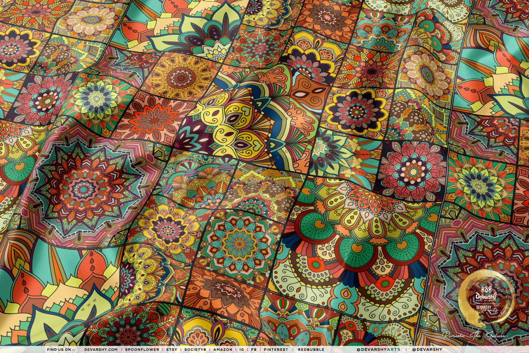 Morocco Bohemian Apparel Fabric 3Meters , 9 Designs | 8 Fabrics Option | Fabric By the Yard | D20298