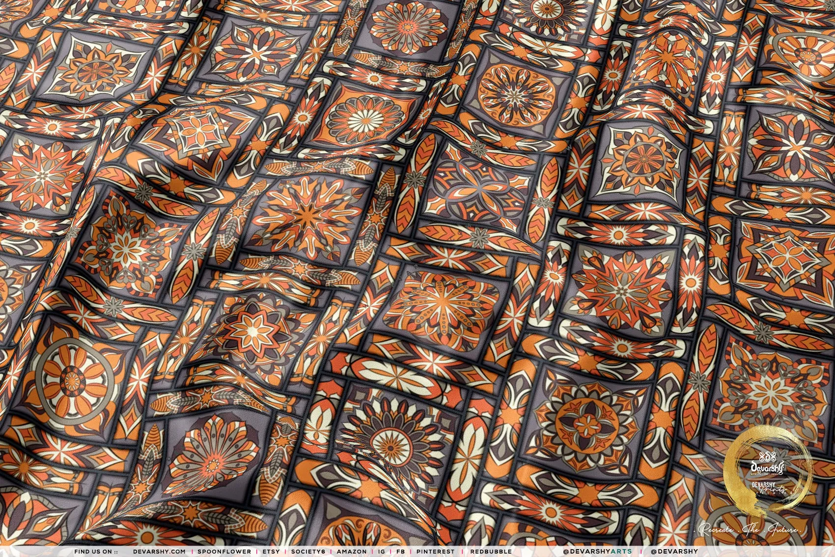 Morocco Bohemian Apparel Fabric 3Meters , 9 Designs | 8 Fabrics Option | Fabric By the Yard | D20298