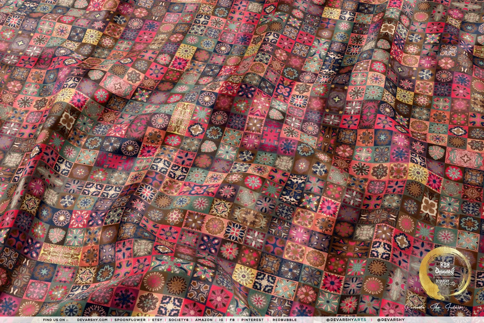 Morocco Bohemian Apparel Fabric 3Meters , 9 Designs | 8 Fabrics Option | Fabric By the Yard | D20298