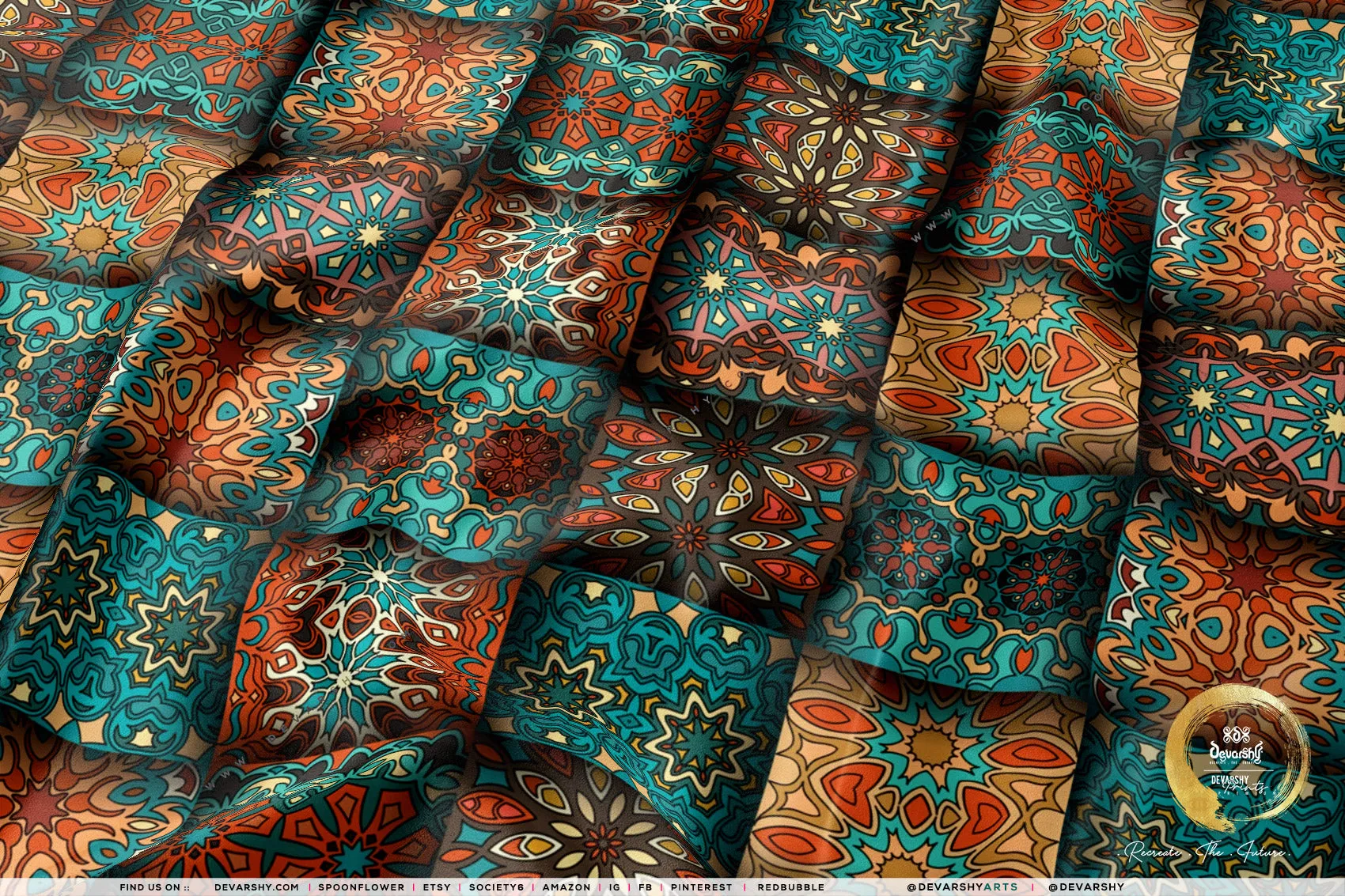 Morocco Bohemian Apparel Fabric 3Meters , 9 Designs | 8 Fabrics Option | Fabric By the Yard | D20298