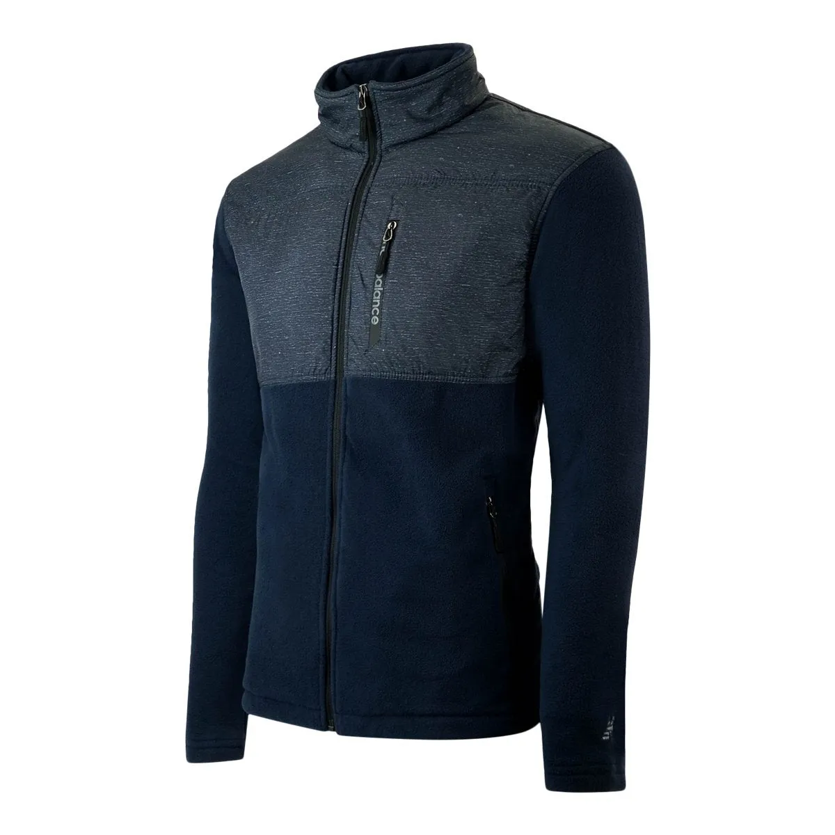 New Balance Men's Quilted Chest Full-Zip Fleece Jacket