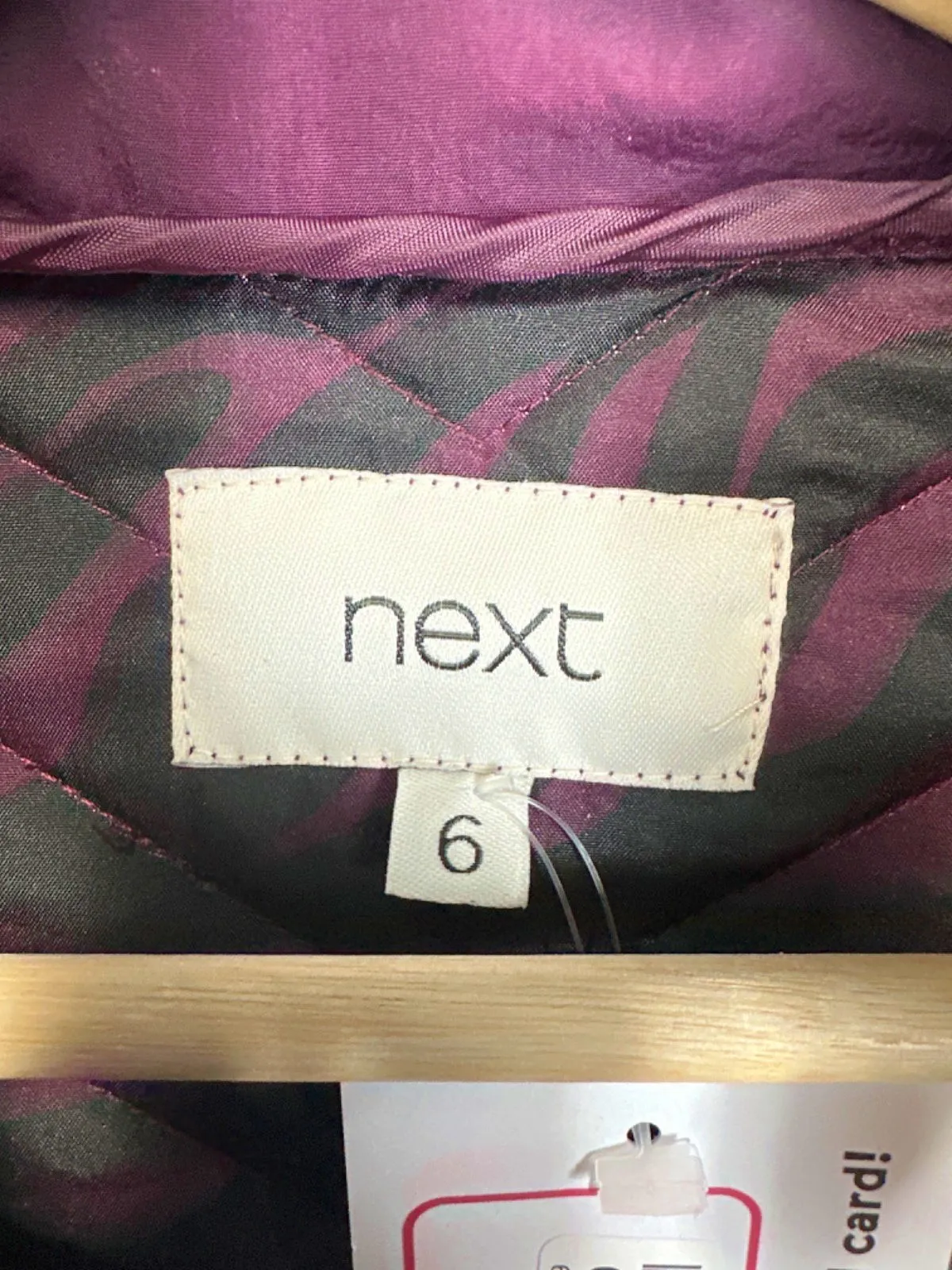 Next Purple Quilted Jacket UK 6