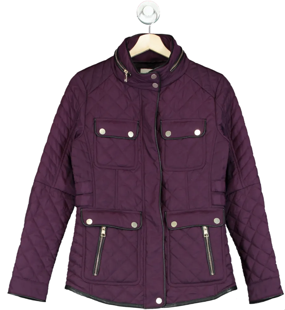 Next Purple Quilted Jacket UK 6