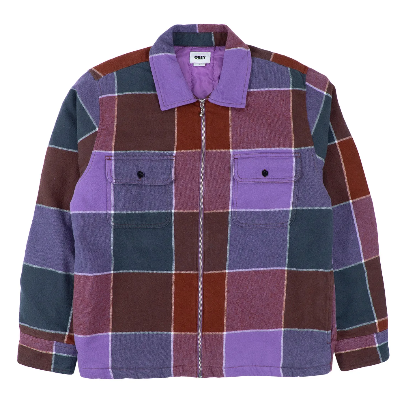 Obey Clothing Victoria Shirt Jacket - Purple Multi