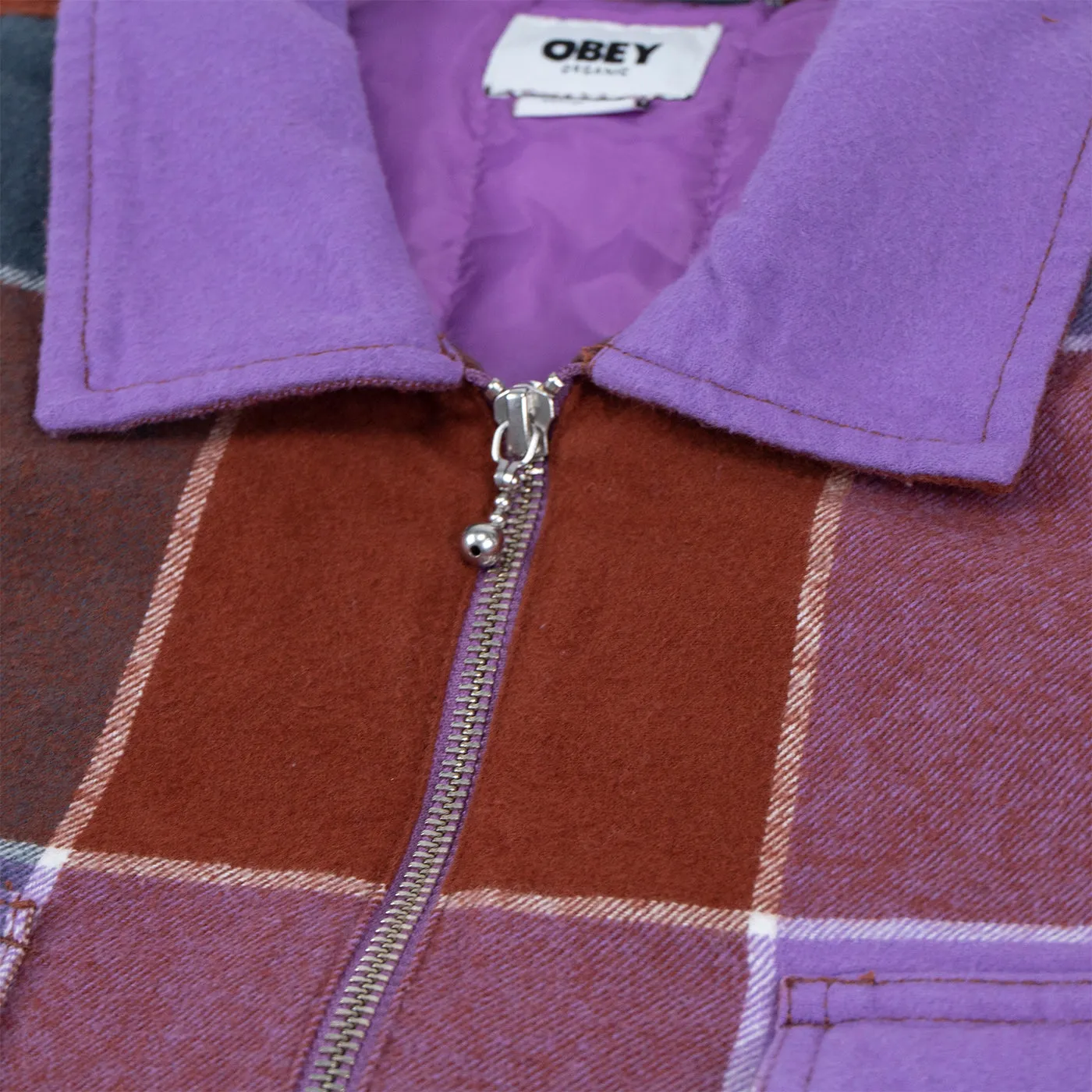 Obey Clothing Victoria Shirt Jacket - Purple Multi