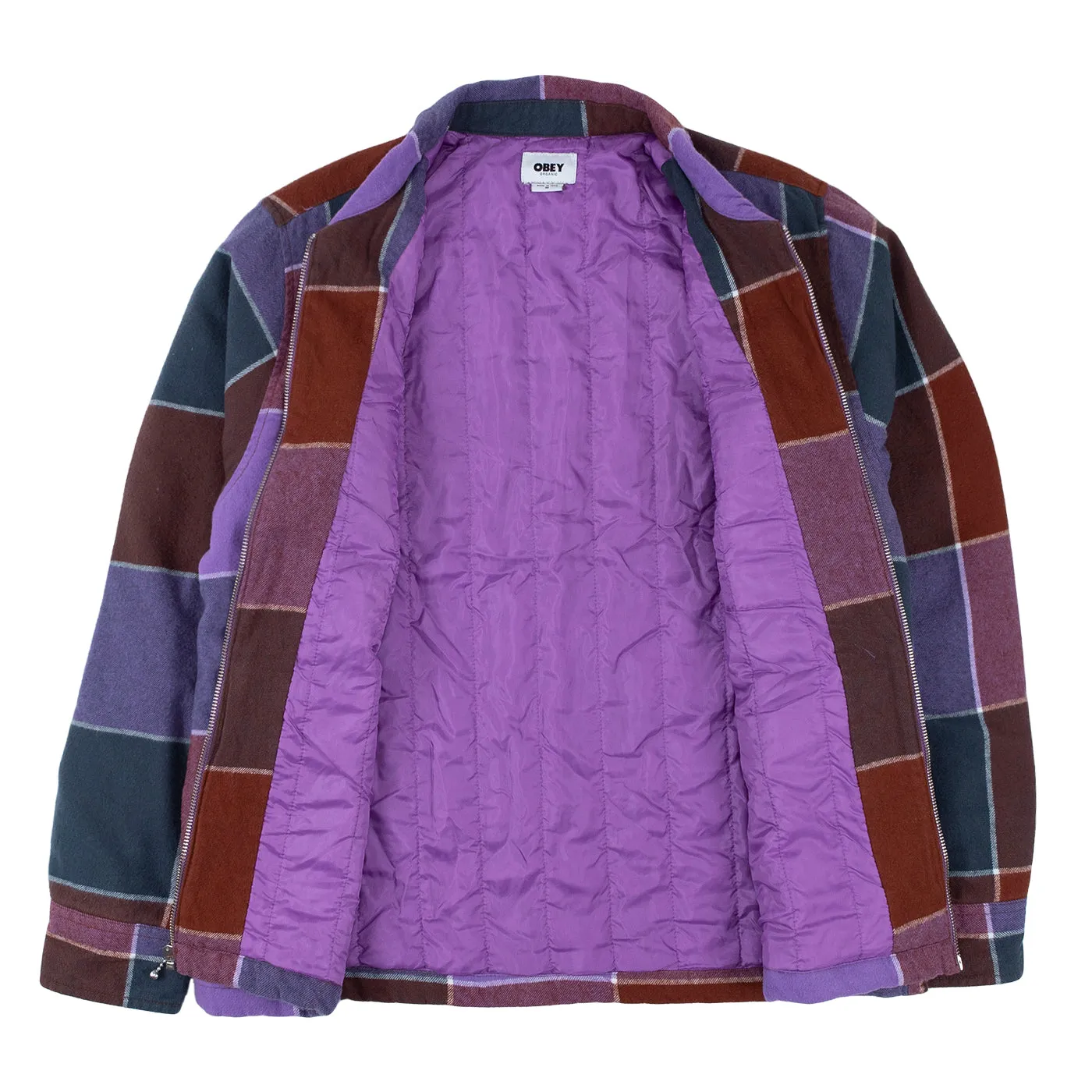 Obey Clothing Victoria Shirt Jacket - Purple Multi