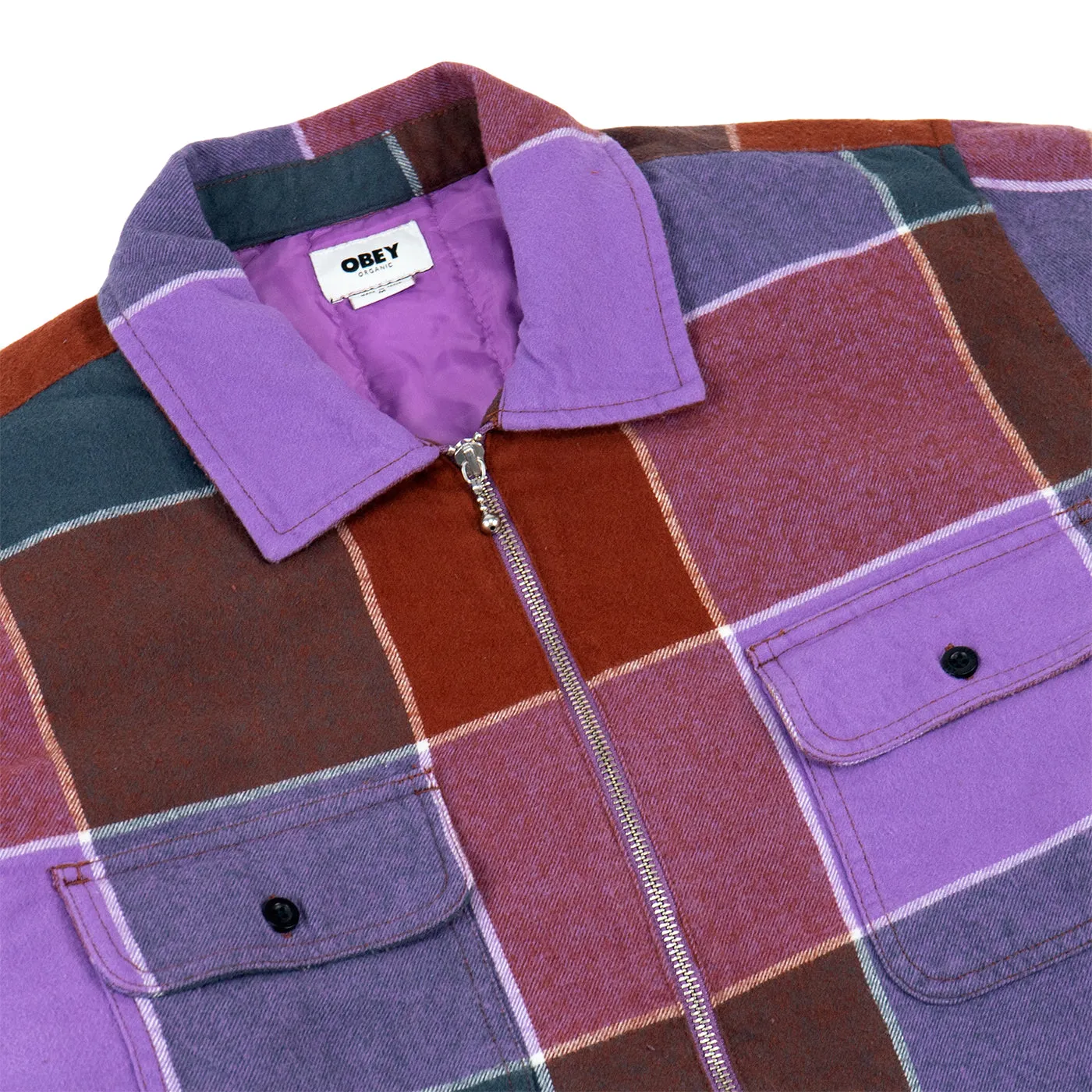 Obey Clothing Victoria Shirt Jacket - Purple Multi