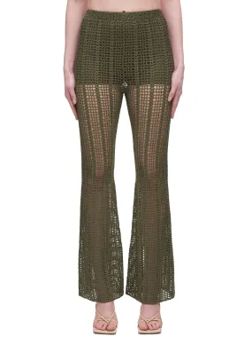 Open Crochet Trousers (C7043R22-MOSS)