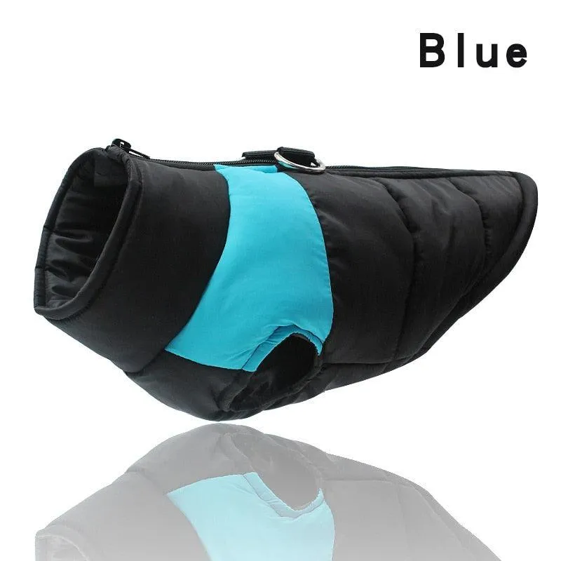 Padded Waterproof Pet Zipper Jacket For Dogs