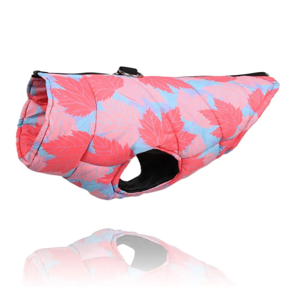 Padded Waterproof Pet Zipper Jacket For Dogs