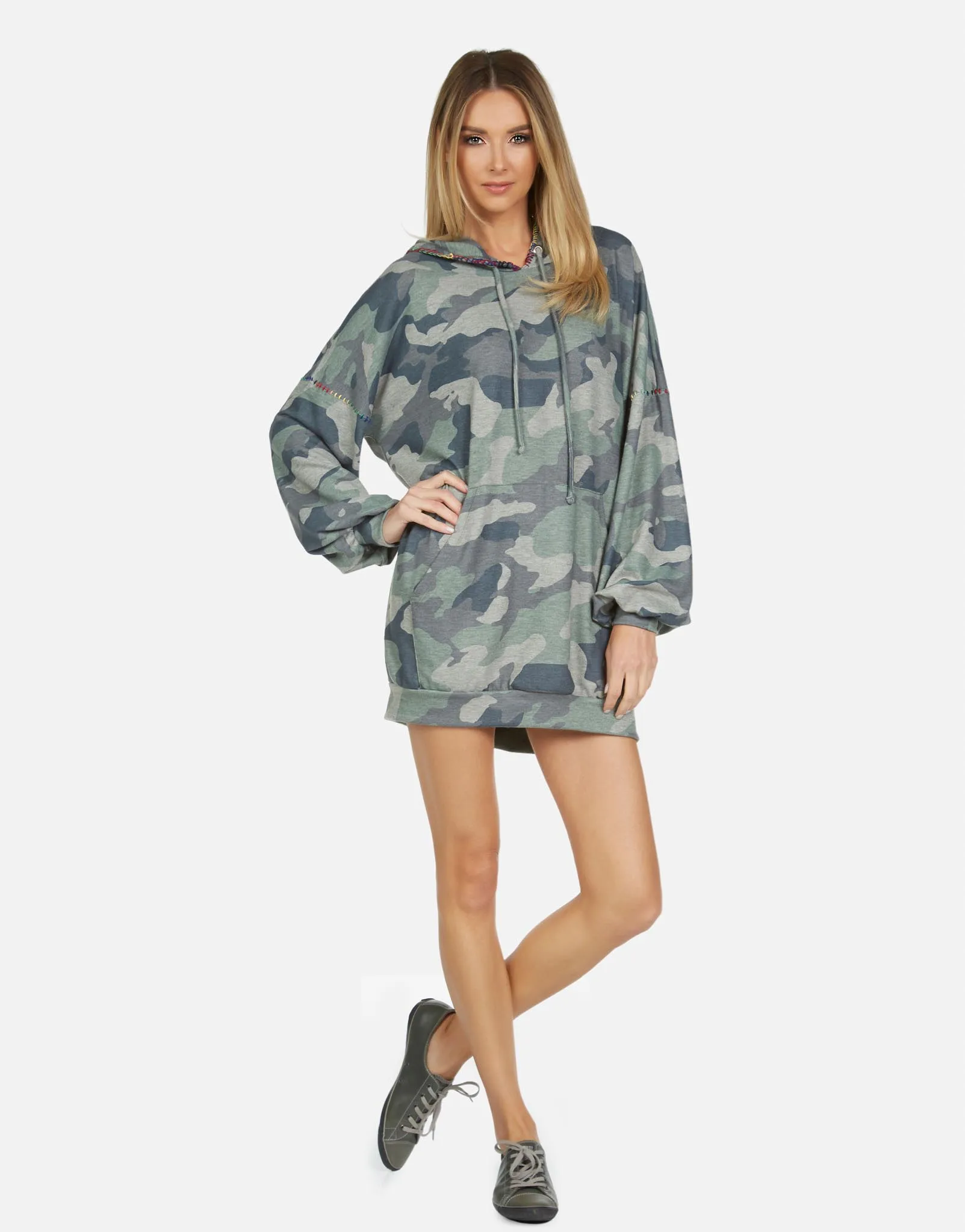 Peters LE Army Camo Hoodie Dress